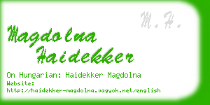 magdolna haidekker business card